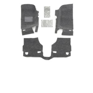BedRug 07-10 Jeep JK 2Dr Front 3pc Floor Kit (Incl Heat Shields)