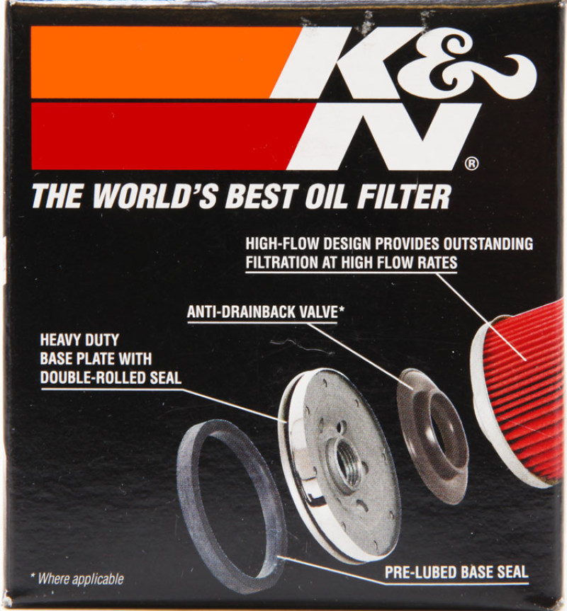 K&N Suzuki / Arctic Cat / Cagiva / Kawasaki / Kymco / Aprilia 2.813in OD x 3.031in H Oil Filter - Image 7