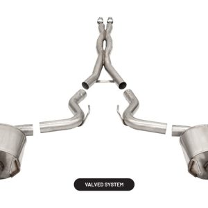 Corsa 2015-2020 Ford Mustang GT350/R 5.2L V8 Dual Rear Cat-Back- Stainless Dual Rear Exit