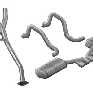cor14139 Corsa 1997-2004 Chevrolet Corvette C5 Z06 5.7L V8 Polished Sport Axle-Back Exhaust