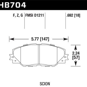 Hawk 06-16 Toyota RAV4 HPS 5.0 Front Brake Pads