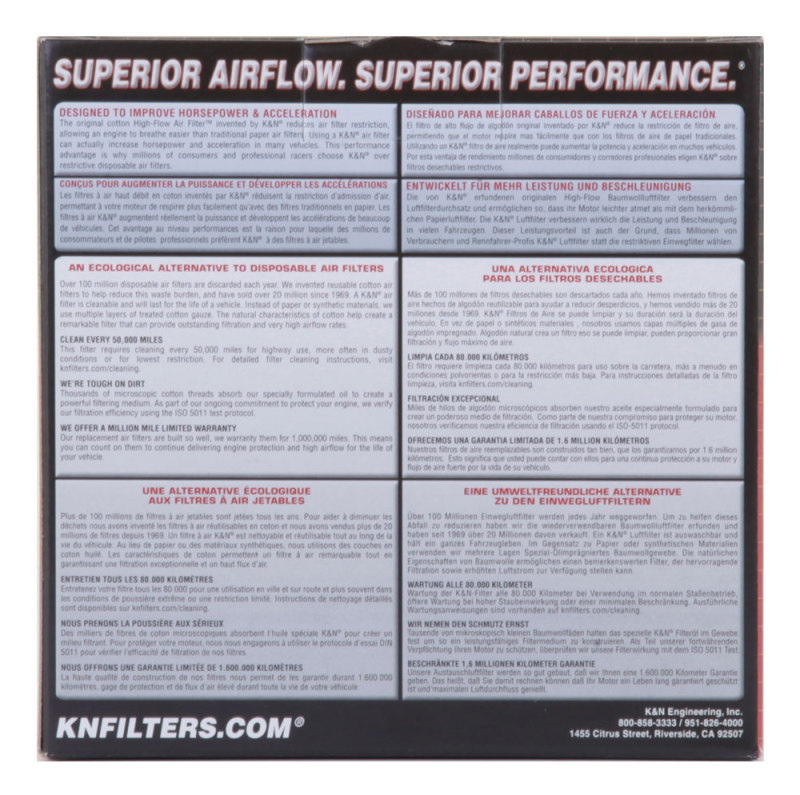 K&N Kawasaki VN1500 Vulcan 4.5in ID x 5.625in OD x 2in H Replacement Air Filter - Image 9