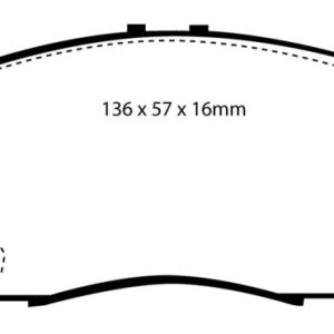 EBC 12 Acura ILX 1.5 Hybrid Redstuff Front Brake Pads
