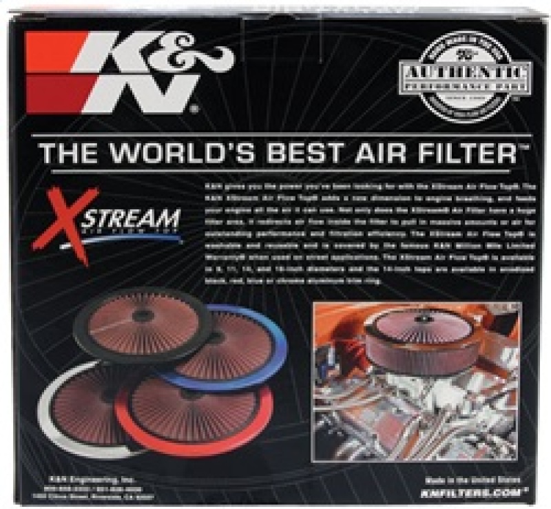 K&N X-Stream Top Filter Only 11in - Black - Image 4