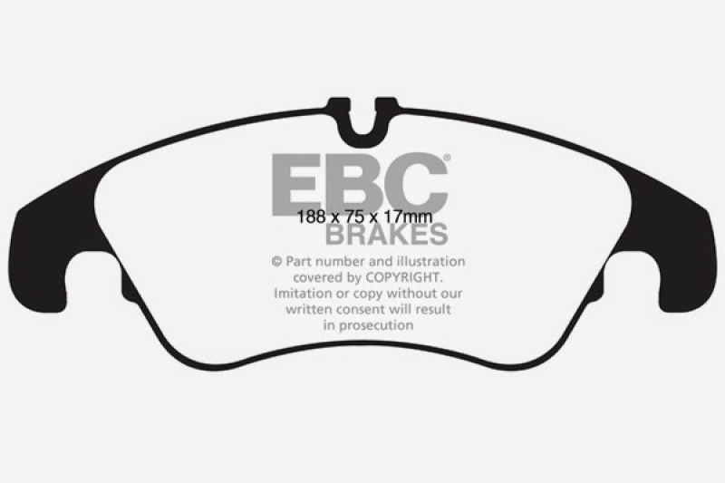 EBC 11 Audi A6 2.0 Turbo Redstuff Front Brake Pads - Image 6
