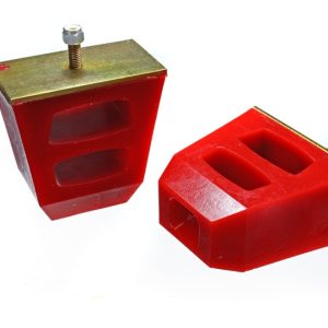 Energy Suspension Universal 4.5in Tall x 4.5in Long x 2.5in Wide Red Bump Stops (2 per set)