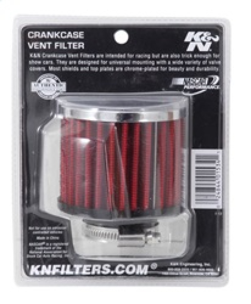 K&N 1.375 inch ID 3 inch OD 2.5 inch H Clamp On Crankcase Vent Filter - Image 9