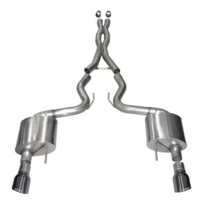 Corsa 2015-17 Ford Mustang GT Coupe 5.0L 3in Sport Cat-Back Exhaust Dual Rear Exit w/ Gun Metal Tips