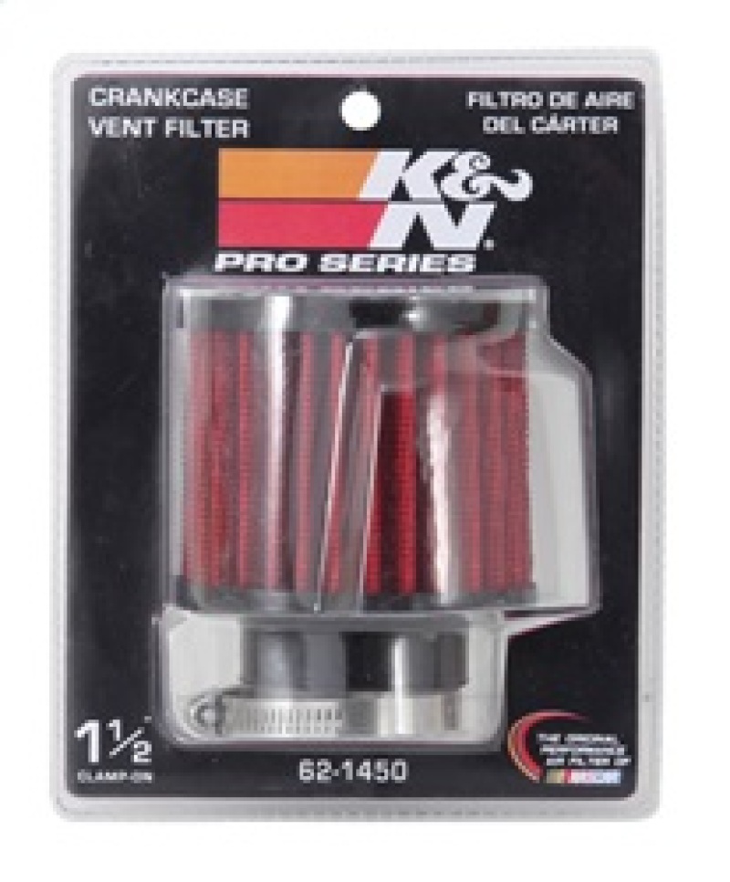 K&N 1.5in Flange ID x 3in OD x 2.5in H Rubber Base Crankcase Vent Filter - Image 10