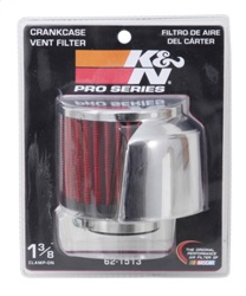 K&N 1.375in Flange ID x 3in OD x 2.5in Height Clamp On Crankcase Vent Filter - Image 8