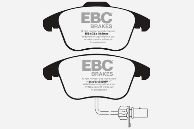 EBC 10+ Audi A5 2.0 Turbo Yellowstuff Front Brake Pads - Image 7