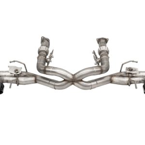 Corsa 2020-2025 Corvette C8 3in Valved Cat-Back 4.5in Blk Quad Tips - Fits Factory NPP Exhaust w/AFM