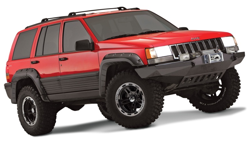 Bushwacker 93-98 Jeep Grand Cherokee Cutout Style Flares 4pc - Black - Image 7