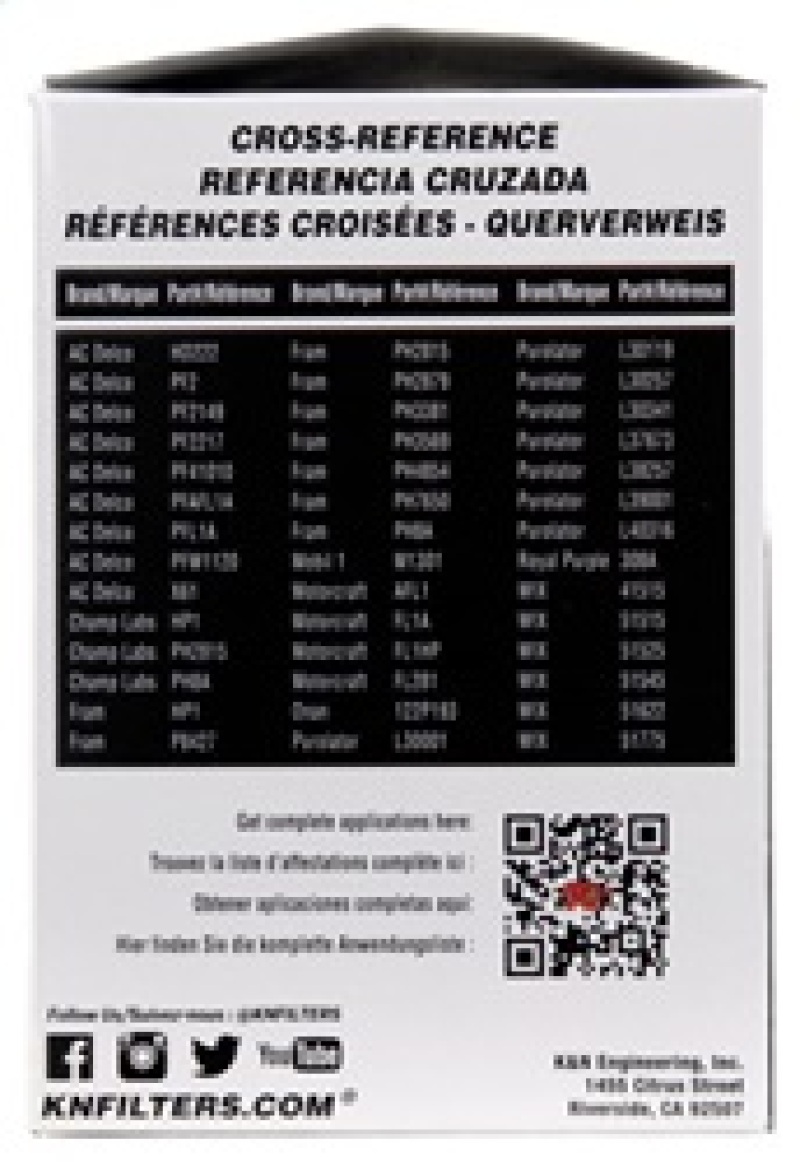 K&N Oil Filter for Ford/Audi/VW/Toyota/Mercury/Mazda/Nissan/Dodge/Lincoln/Volvo 3.656in OD - Image 8