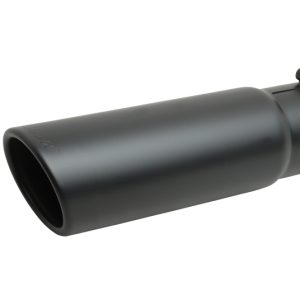 Gibson Rolled Edge Angle-Cut Tip - 4in OD/2.5in Inlet/12in Length - Black Ceramic