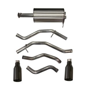 Corsa 2019-24 Ram 1500 5.7L Crew Cab w/ 57in or 76in Bed Cat-Back Dual Rr Exit 5in Blk Cerakote Tips