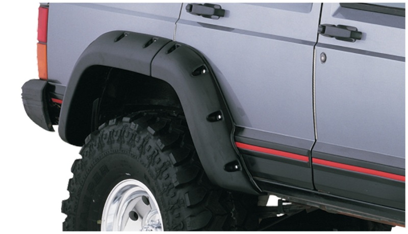 Bushwacker 84-01 Jeep Cherokee Cutout Style Flares 4pc Fits 4-Door Sport Utility Only - Black - Image 4
