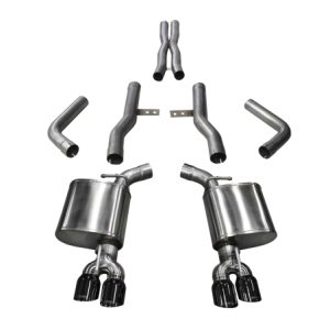 Corsa 2015-2023 Dodge Challenger Hellcat Dual Rear Exit Extreme Exhaust w/ 3.5in Black Tips