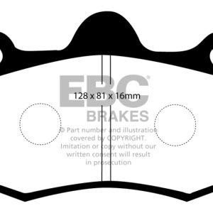 EBC 11+ Mclaren MP4-12C 3.8 Twin Turbo Bluestuff Rear Brake Pads