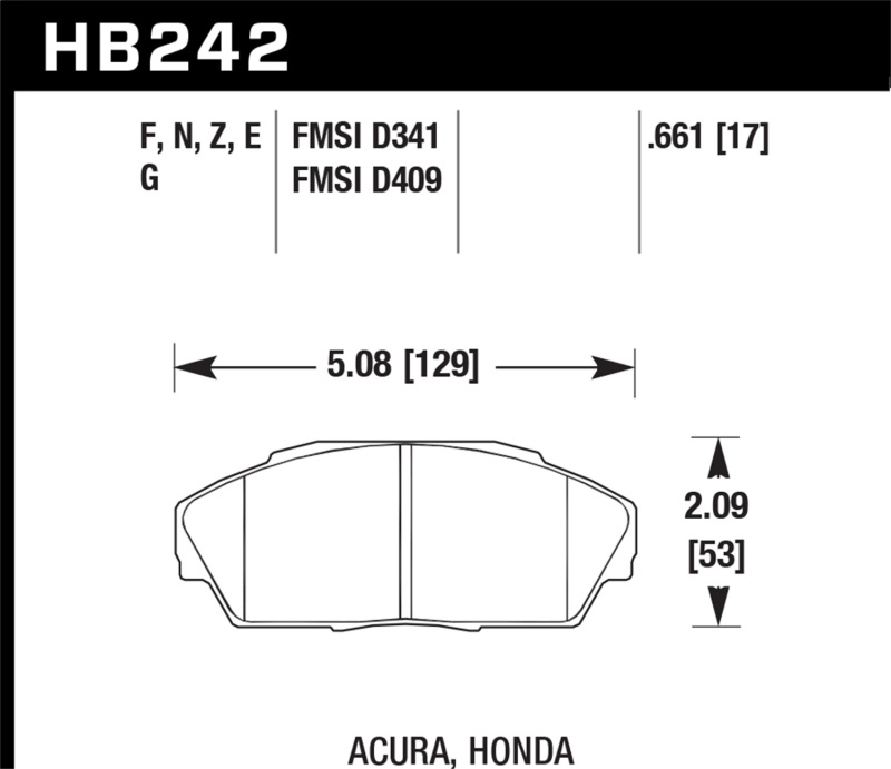 Hawk HP+ Street Brake Pads - Image 3