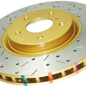 DBA 04-17 Subaru WRX STi Rear Cross Drilled & Slotted 4000 XS Series Rotor