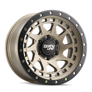 Dirty Life 9311 Enigma Pro 17x9/5x127 BP/-12mm Offset/71.5mm Hub Satin Gold Wheel - Beadlock