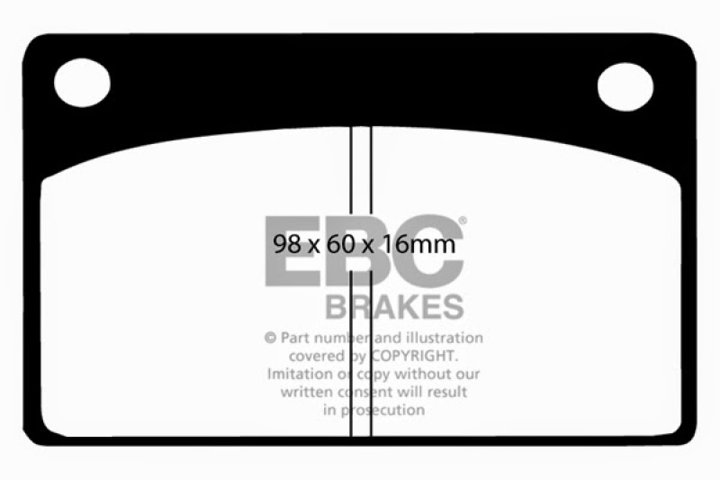 EBC 66-68 Volvo 140 1.8 Redstuff Front Brake Pads - Image 6