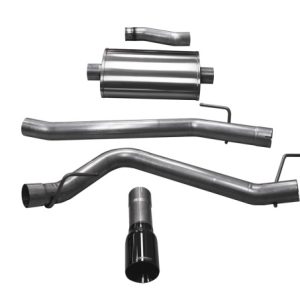 Corsa 20-25 Jeep Gladiator JT 3.6L Single Side Exit Cat-Back Exhaust System w/ Single 4in Black Tip