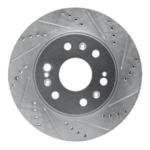DFC 05-20 Cadillac Escalade EXT Front Right Drilled & Slotted Silver Brake Rotor