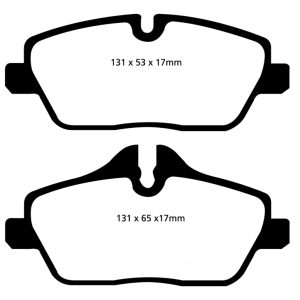 EBC 14+ Mini Hardtop 1.5 Turbo Cooper Yellowstuff Front Brake Pads