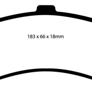 EBC 02 Cadillac Escalade 5.3 (PBR rear caliper) Yellowstuff Rear Brake Pads