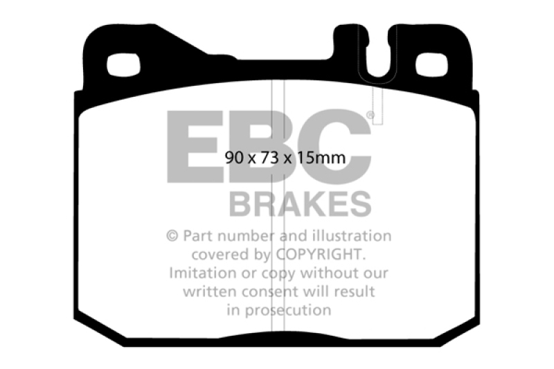 EBC 76-79 Mercedes-Benz 230 Redstuff Front Brake Pads - Image 3