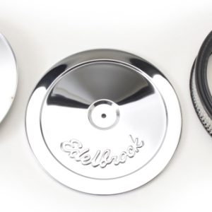 Edelbrock Air Cleaner Pro-Flo Series Round Steel Top Paper Element 10In Dia X 3 5In Chrome