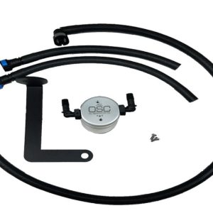 J&L 10-15 Chevrolet Camaro LS3 6.2L Passenger Side Oil Separator 3.0 - Clear Anodized