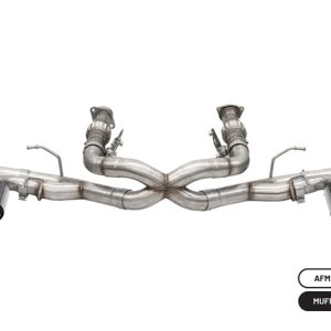 Corsa 20-25 Chevrolet Corvette C8 RWD 3in Xtreme Cat-Back Exhaust w/4.5in Carbon Fiber Black PVD Tip