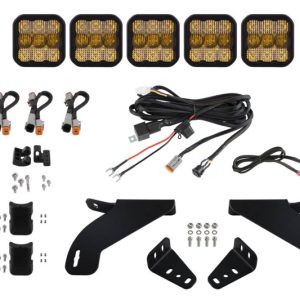 Diode Dynamics 21-22 Ford F-150 SS5 Grille CrossLink Lightbar Kit- Pro White Combo