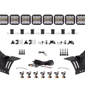 Diode Dynamics Jeep JL SS5 Sport CrossLink Windshield - White Combo Lightbar Kit