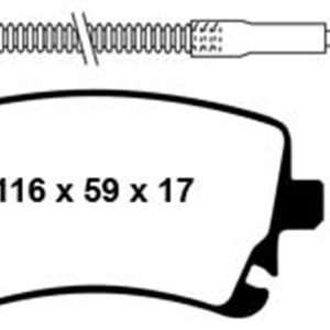 EBC 09-11 Audi A6 Quattro 3.0 Supercharged Redstuff Rear Brake Pads