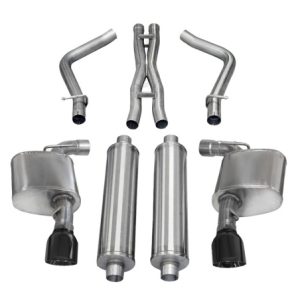 Corsa 2012-2014 Dodge Charger SRT-8 6.4L V8 Black Xtreme Cat-Back Exhaust