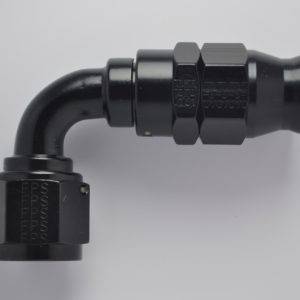 Fragola -8AN Real Street x 90 Degree Hose End Black For PTFE Hose