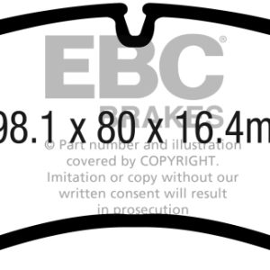 EBC 13-15 Porsche 911 (991) (Cast Iron Rotor only) 3.8 GT3 Yellowstuff Front Brake Pads