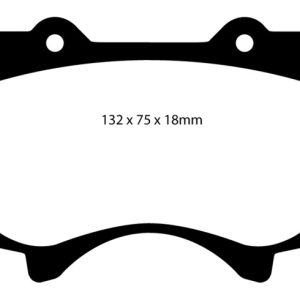 EBC 10+ Lexus GX460 4.6 Greenstuff Front Brake Pads