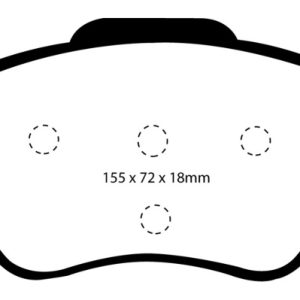 EBC 01-05 Volvo S60 2.3 Turbo T5 Redstuff Front Brake Pads
