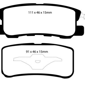 EBC 11-14 Chrysler 200 3.6 Redstuff Rear Brake Pads
