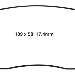 EBC 11-14 Ford Edge 2.0 Turbo Redstuff Front Brake Pads