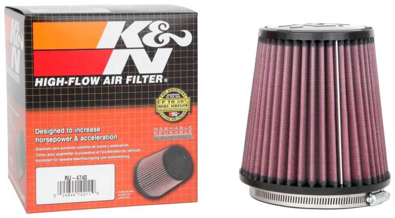 K&N Filter Universal Rubber Filter Round Tapered 4.5in Flange 5.875in Base 4.5 inch Top 6in Height - Image 8