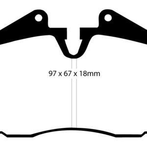 EBC 89-95 Ferrari 348 3.4 Redstuff Front/Rear Brake Pads (Axle Set Only)