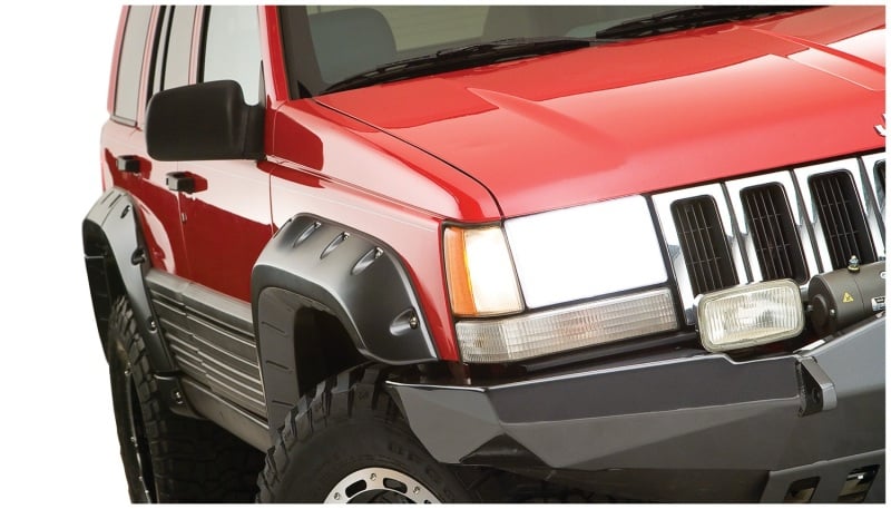 Bushwacker 93-98 Jeep Grand Cherokee Cutout Style Flares 4pc - Black - Image 6