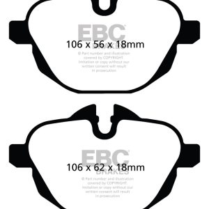 EBC 11+ BMW X3 2.0 Turbo (F25) Redstuff Rear Brake Pads