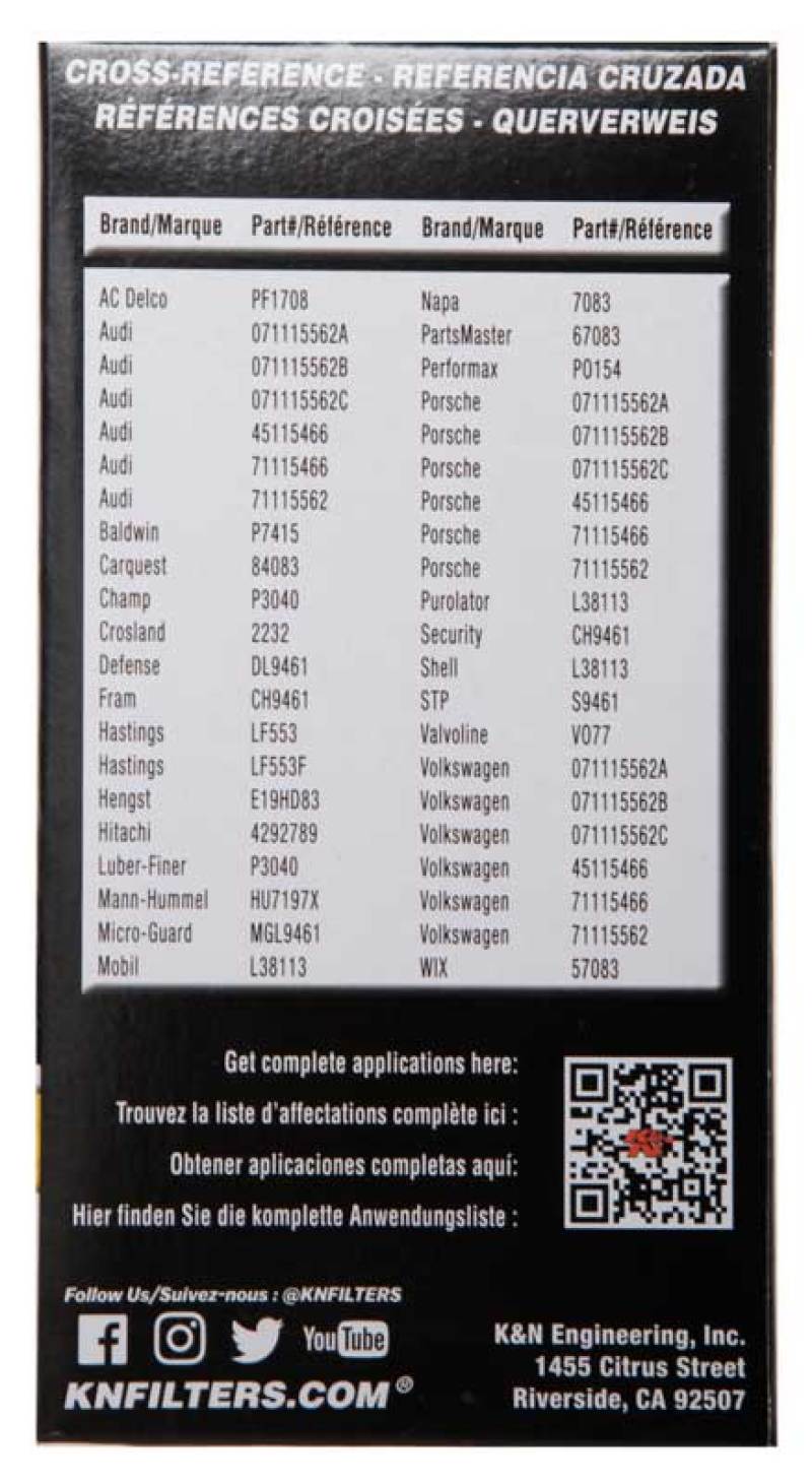 K&N Performance Oil Filter for 03-14 Volkswagen Jetta - Image 8